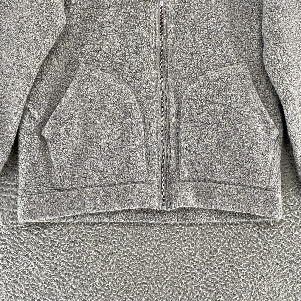 Lululemon Oh So Sherpa Jacket‎ Womens 8 Gray Hoodie Boucle Fleece Cozy Sweater